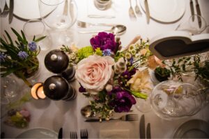 Ryan Hughes Photography - Wedding Photography - Table Flowers and Place Settings-min